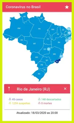 Coronavírus no Brasil android App screenshot 0